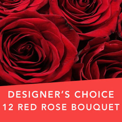 DC 12 red rose bouquet